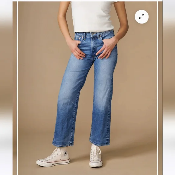 NWT Edwin Marli Wide Leg Ankle high rise jeans 26 $188 Sold at Anthropologie - Picture 3 of 10